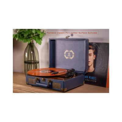 China Portable Retro Style Phonograph Vinyl Record Turntable Player with Stereo Speakers Vinyl Turntable for sale