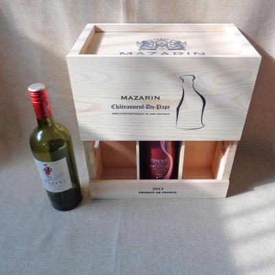 China Handmade Luxurious Custom Wine Packaging Wooden Packaging Wine Packaging Box For Wine for sale