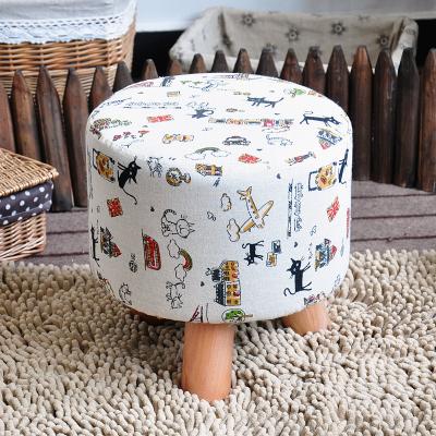 China Adjustable Children's Wooden Animal Stool Wooden Shoe Bench Stool Round Square Round Legs (Height) for sale