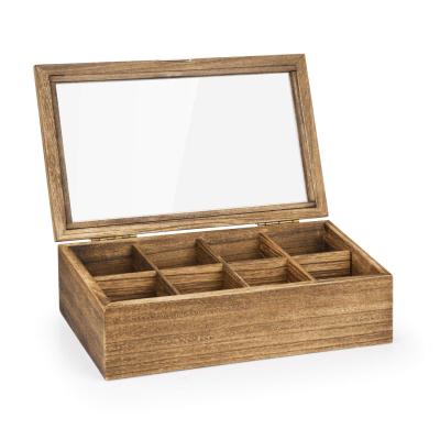 China Aseptic storage wooden box with dividers for sale