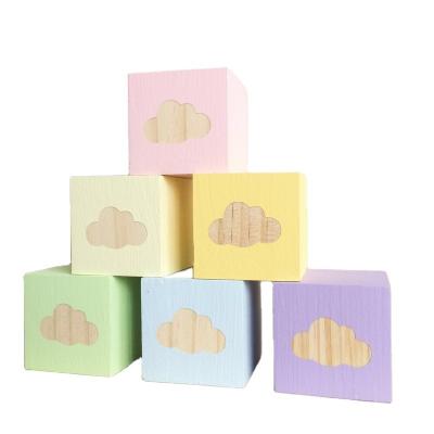 China Hot Selling Minimalist Love Wooden Block Kids Room Warm Home Decoration Ornaments for sale