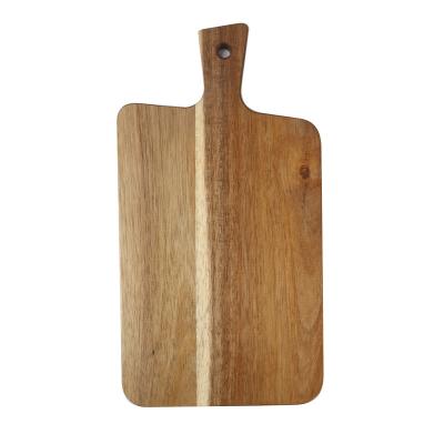 China Wholesale Cheap Viable Multifunctional Professional Rectangle Thick Acacia Wood Cheese Cutting Boards With Handle for sale