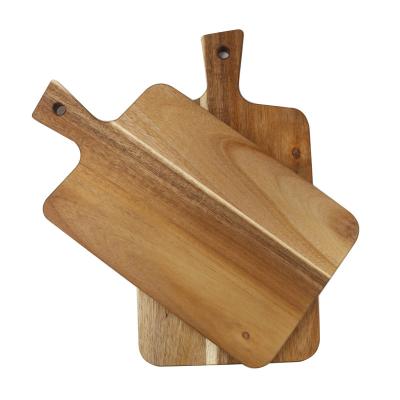 China Sustainable wooden cheese board and deli board with handles for sale