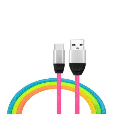 China Colorful Pi Fast Rainbow 2H MORNING Speed ​​Charging Cable Mobile Phone USB Charging Cable For i11Pro USB Android Micro Fast Charging Type C for sale