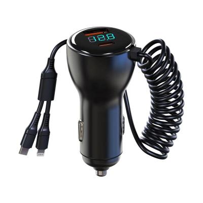 China Mobile Phone 33W Fast Charging Car Charger With Cable for sale