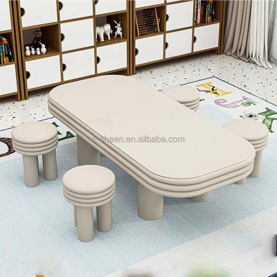 China Minimalist modern interior furniture design the log coffee table firbeglass leather top table for sale