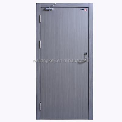 China EUROPEAN CE , CCC Certificate 30 / 60 / 90 Mins Fire Rated Steel Frame Single Leaf Wood Leaf Fire Resistant Door for sale