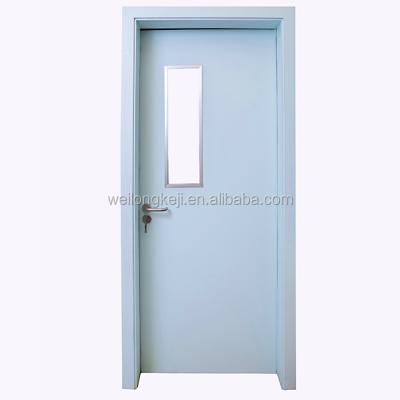 China Modern Design Fire Proof Metal Steel Doors Hospital Clean Room Interior Glass Vision for sale