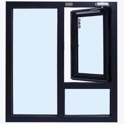 China Fire Protection 90 Minutes Fire Resistance Rated High Quality Black Fire Window for sale