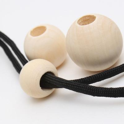 China DIY Loose Wooden Beads Customize 10mm 12mm Jewelry Making Necklace Fashionable Loose Bead With Big Hole For DIY for sale