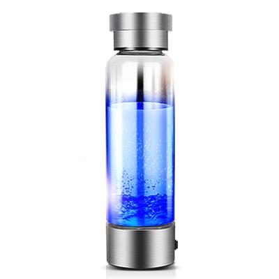 China Hydrogen Water Bottle 350ml Hydrogen Rich Water Generator Japanese Alkaline Energy Glass Water Anion Bottle Anti USB H2 Ionizer Healthy Smart Cup for sale