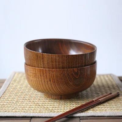 China 2022 New Date 16*11cm Sour Hand-painted Japanese Korean Table Wooden Soup Bowl for sale