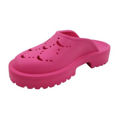 China Solar-8 Round EVA High Quality Non Slip Women Wedge Mules Sandals Slippers Women Clogs Sandals Slippers Gardening Chappal for sale