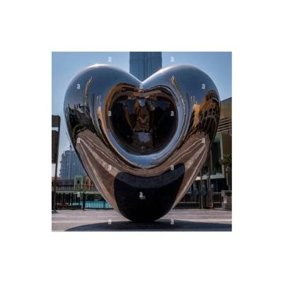 China Newly Designed High-grade Metal Tree Sculpture Concave Mirror Stainless Steel Heart From Europe for sale