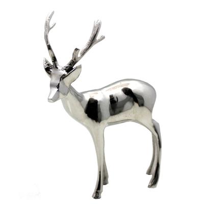 China Europe quality hot wind for manufacturers direct modern large art stainless steel deer sculpture for sale