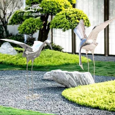 China Europe Large Modern Garden Decoration Statue Abstract Stainless Steel Outdoor Sculpture For Sale for sale