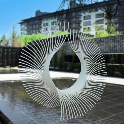 China Europe Large Modern Garden Decoration Statue Abstract Stainless Steel Outdoor Sculpture For Sale for sale