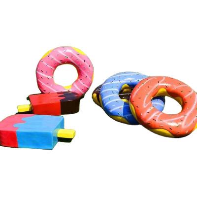 China Hot Sale Europe Fiberglass Resin Donuts Sculpt Donut Props Candy Statue For Shopping Mall Decoration for sale