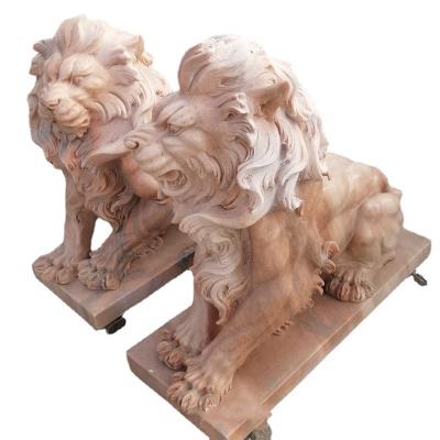 China Europe Fiberglass Balloon Sculpture Amusement Park Decoration Marble Lion for sale