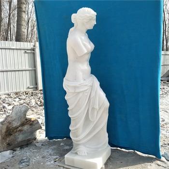 China Drop Shipping Modern Marble Stone Carve David Statue Liberty Figure With High Quality White Marble for sale