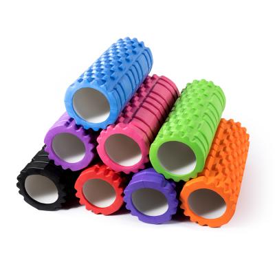 China High Density Yoga Roller Classic Multicolor Orange Red Green Red Hollow Column For Massage To Relax for sale