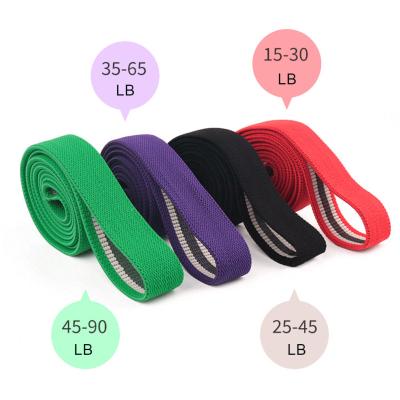 China Portable 4 Levels Fitness Rubber Band Resistance Exercise Bands Workout Pull Up Bands Fabric Long Resistance Bands Set for sale