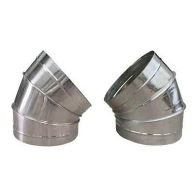 China Contemporary Manufacturer Supplier Galvanized Steel Air Duct Elbow 45 Degree Spiral Duct Elbow for sale