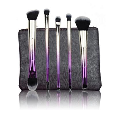 China Flat Brush Double Ended 5pcs Travel Set Brush Makeup Natural Hair for sale