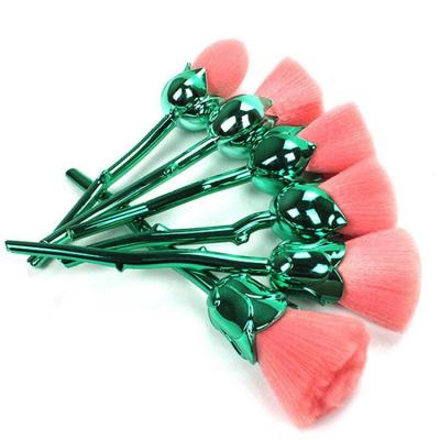 China Fan Brush Sialia Wholesale 6pcs Makeup Rose Shape Brush Set for sale