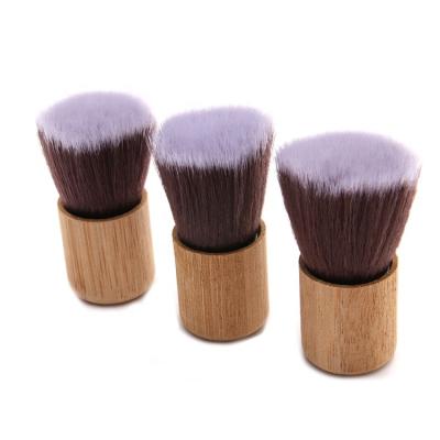 China High Quality Shaving Brush Private Label Mini Flat Top Makeup Brush Bamboo Handle Base Kabuki Brush for sale