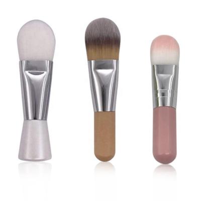 China OEM Private Label Mini Mask Brushes Factory Wooden Face Mask Brush Sialia Logo Facial Mask Brush Sialia Logo Skin Care Soft Hair Custom Made Short Handle for sale