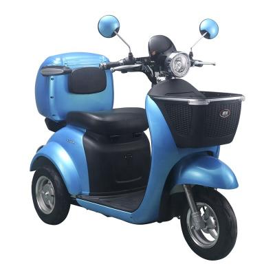 China This high quality cheap blue color 48V 500W cargo passenger electric scooter tricycle with vacuum tire 500W/1000W 21-30km/h 501-1000w for sale