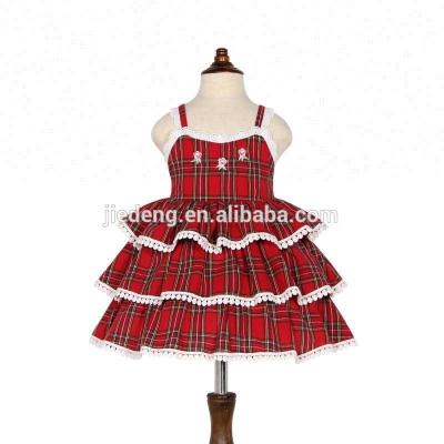 China Washable Cotton Dress Baby Design Picture Dress Plaid for sale