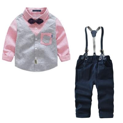 China 2019 1-6 Year Party Cotton Fashion Pink St Shirt+Pants Formal Blue Boy Clothes Sets Toddler Wedding Suits Kids Boutique Clothes for sale