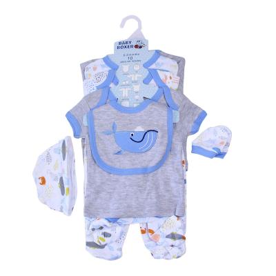 China Breathable Newborn Baby Rompers Set 100%cotton Baby Clothes Set Newborn Baby Rompers 8 Sets Gifts for sale