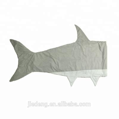 China Breathable Wonderful Sources Wholesale Gray Tails Shark Blanket For Kids Cotton Soft Shear 2 Layers In Stock for sale