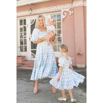 China Mama and Me Washable Dresses Summer Elegant Family Matching Matching Outfits Dress for sale