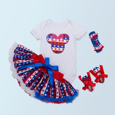 China Wholesale Independence Day Anti Shrink Kids Teams Babies 4th of July Baby Clothing Sets for sale