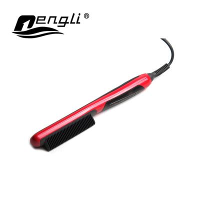 China Automatically power off after 60 minutes if you don't use new arrival fashion high quality environmental protection alloy dish hair straightener brush for sale