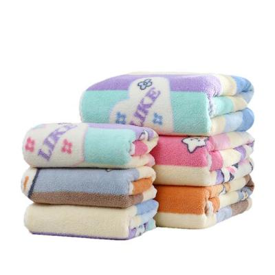 China Free Samples Solid Color Cheap Quick Dry Coral Fleece Hotel Spa Bathroom 2pcs Set Custom Face Bath Towels Set for sale