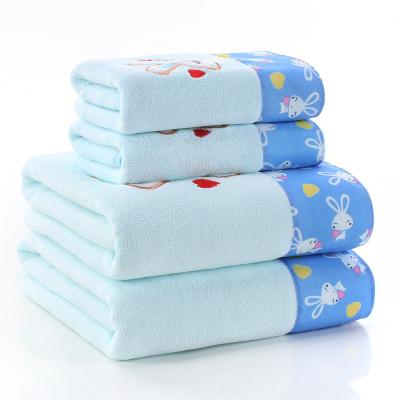 China Choice Absorbent Quality Cotton Quick Dry Hypoallergenic Towel Safe For Baby Children Set For Home for sale