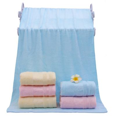 China China Sustainable Custom Made Beach Bath Towel Sets Soft Bamboo 32's Yarn Bath Towel for sale