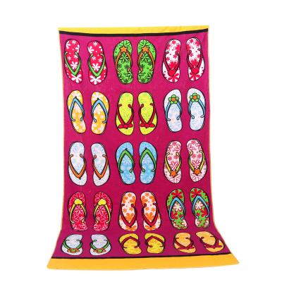 China Sustainable 100% polyester Outdoor Colorful Microfiber Leisure Sand Quick Dry Light Weight Compact Lightweight Beach Towels for sale