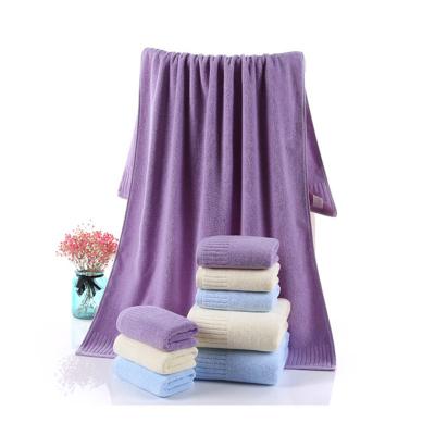 China 3pcs/Set Non-Linting Hot Sales Sustainable Cotton Face Towel Thickened Absorbent Pure 32-Strand Combed Towels Bath Towels for sale