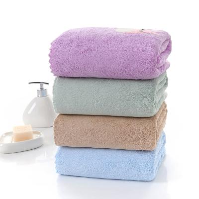 China Child Safe Factory Directly Sell Custom Microfiber Quick Dry Multicolor Towel Absorbs Bath Towel for sale