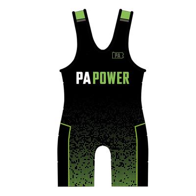 China High Quality 90% Polyester 10% Spandex Fabric Cheap Price 90% Polyester 10% Spandex Fabric Sublimated Custom Wrestling Singlets For Men for sale