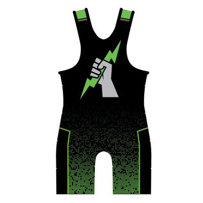 China Wholesale Cheap 90% Polyester 10% Spandex Fabric Sublimated Designed Italy Sexy Wrestling Singlet for sale