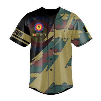 China Camouflage Breathable Custom Baseball Youth Uniform Set for sale