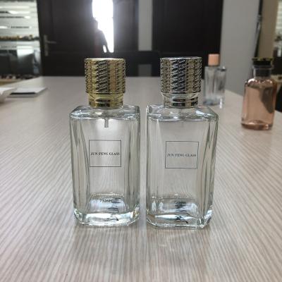 China Personal Care Junfeng 100ml Square Shape Male Fragrance Perfume Bottle for sale