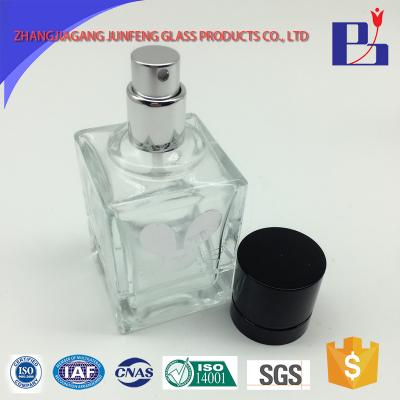 China Junfeng 50ml personal care personal care china logo glass perfume bottle competitive price for sale